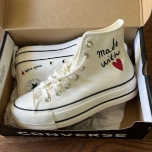 Converse Chuck Taylor All Star Lift Hi “Made With Love”.